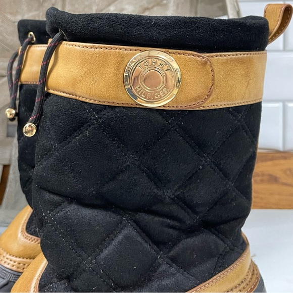 Tommy Hilfiger Ricky Contrast Trim Black Duck Boots - Picture 3 of 10